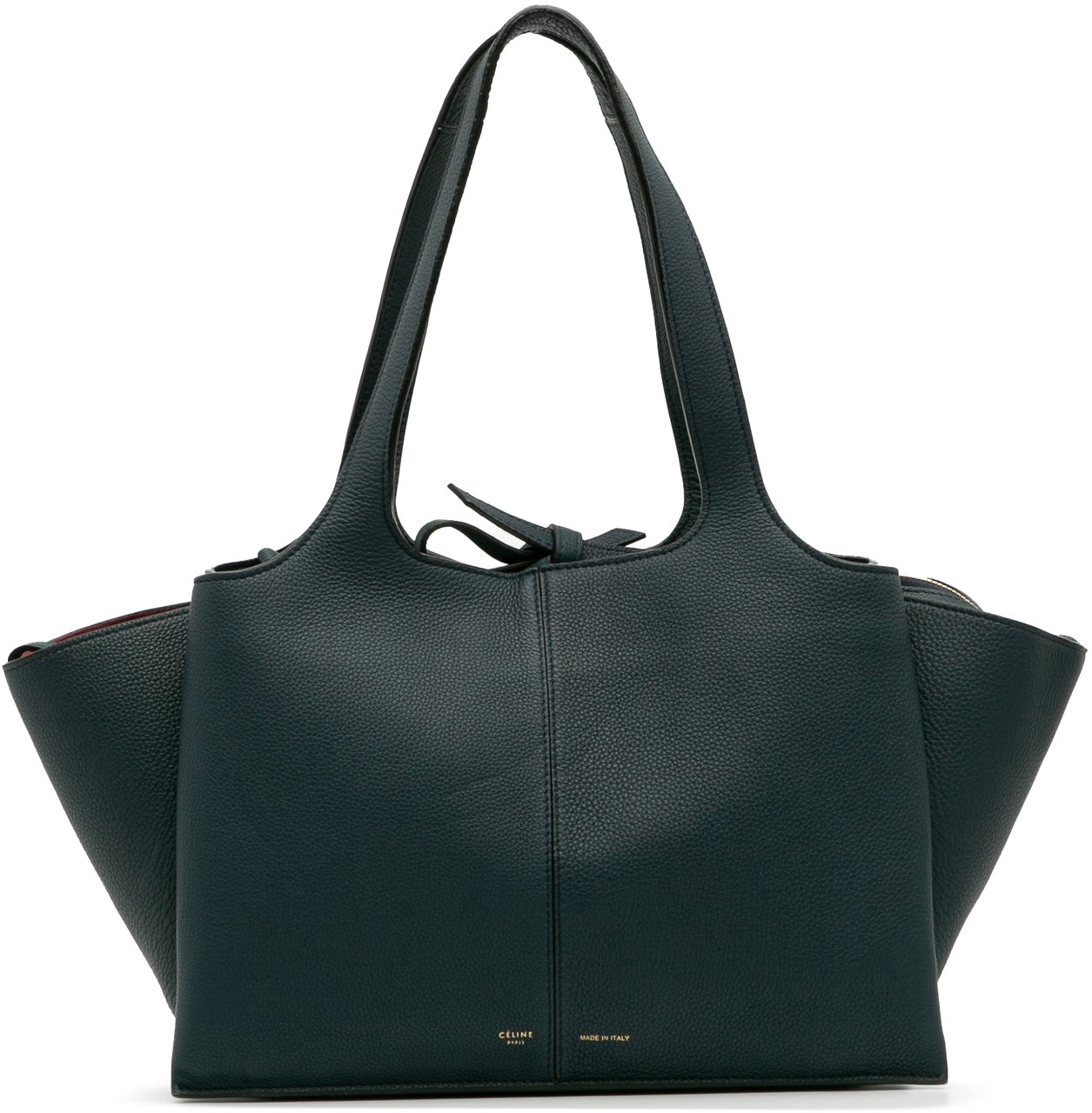Celine Medium Calfskin Trifold Tote Blauw