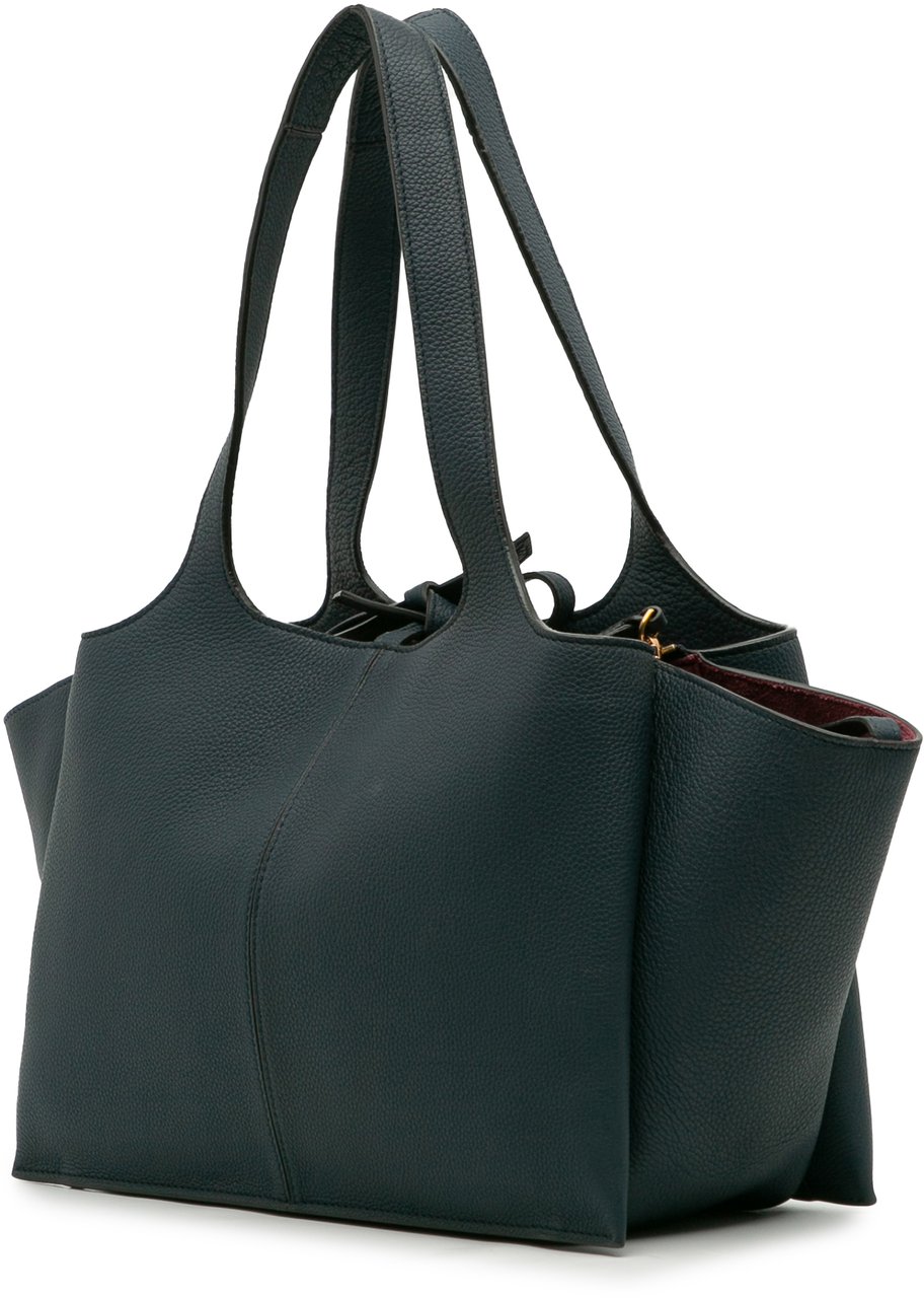 Celine Medium Calfskin Trifold Tote Blauw