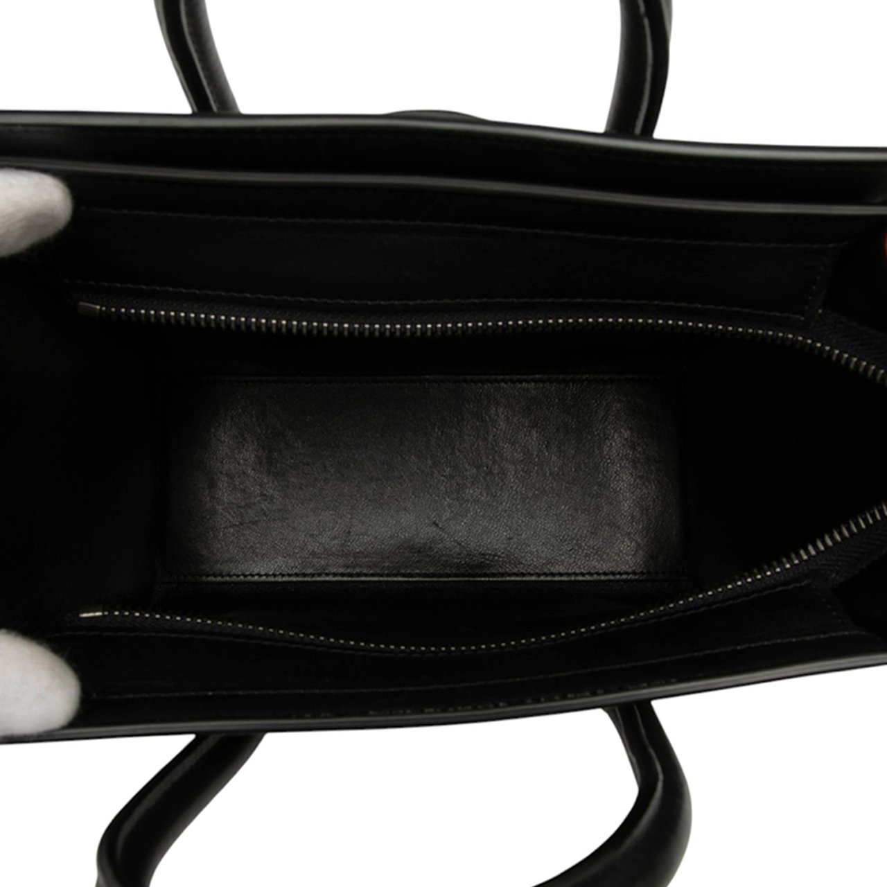 Celine Nano Tricolor Nubuck and Drummed Calfskin Luggage Tote Bruin