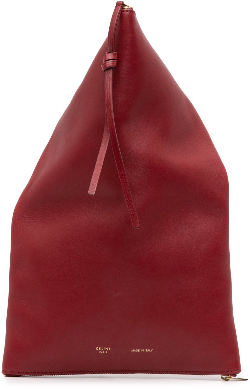 Celine Lambskin Berlingot Clutch Rood