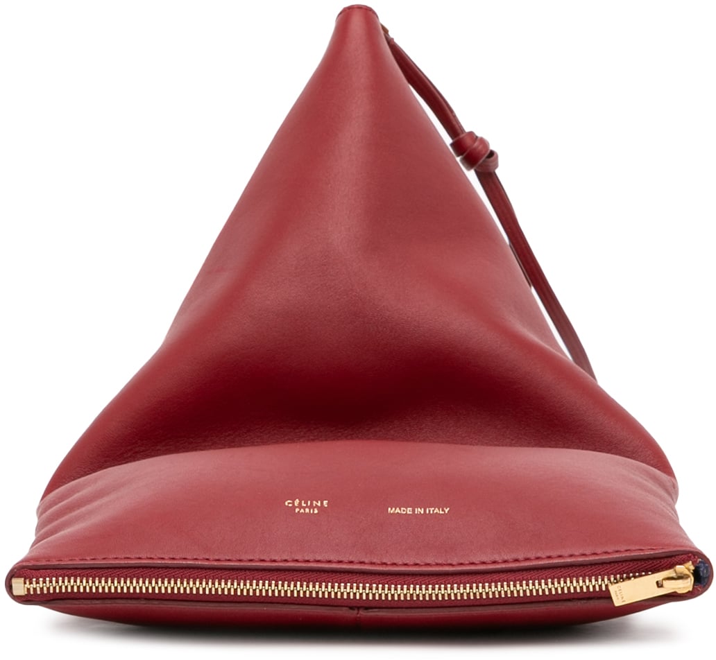 Celine Lambskin Berlingot Clutch Rood