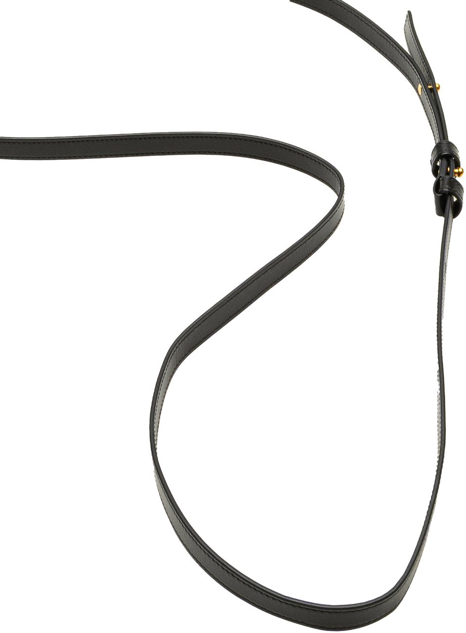 Celine Mini Shiny Calfskin Triomphe Crossbody Zwart