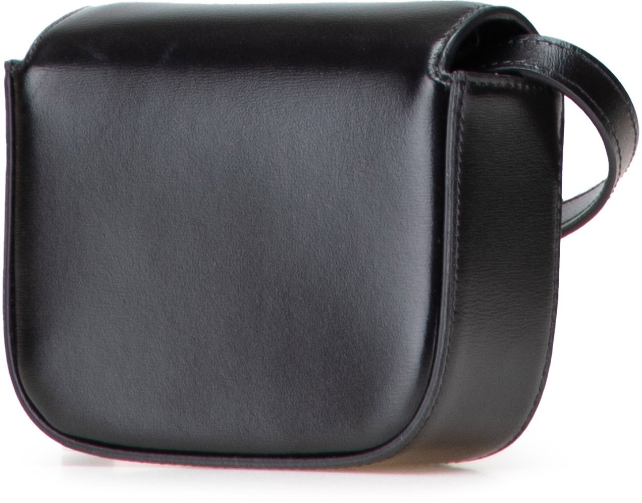 Celine Mini Shiny Calfskin Triomphe Crossbody Zwart