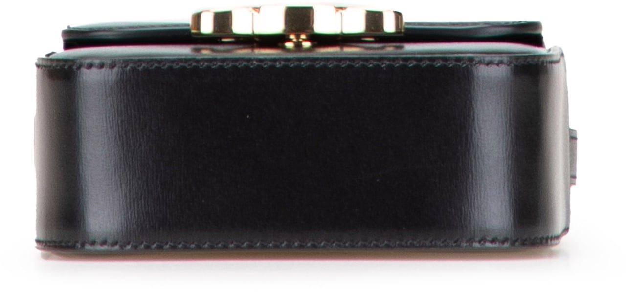 Celine Mini Shiny Calfskin Triomphe Crossbody Zwart