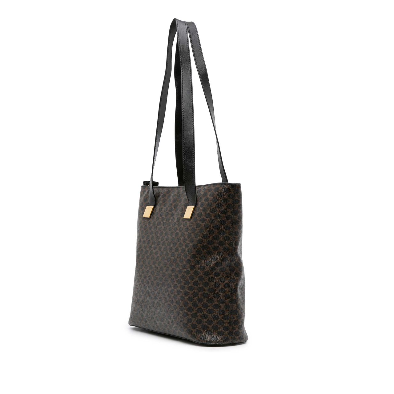 Celine Macadam Coated Canvas Tote Bruin