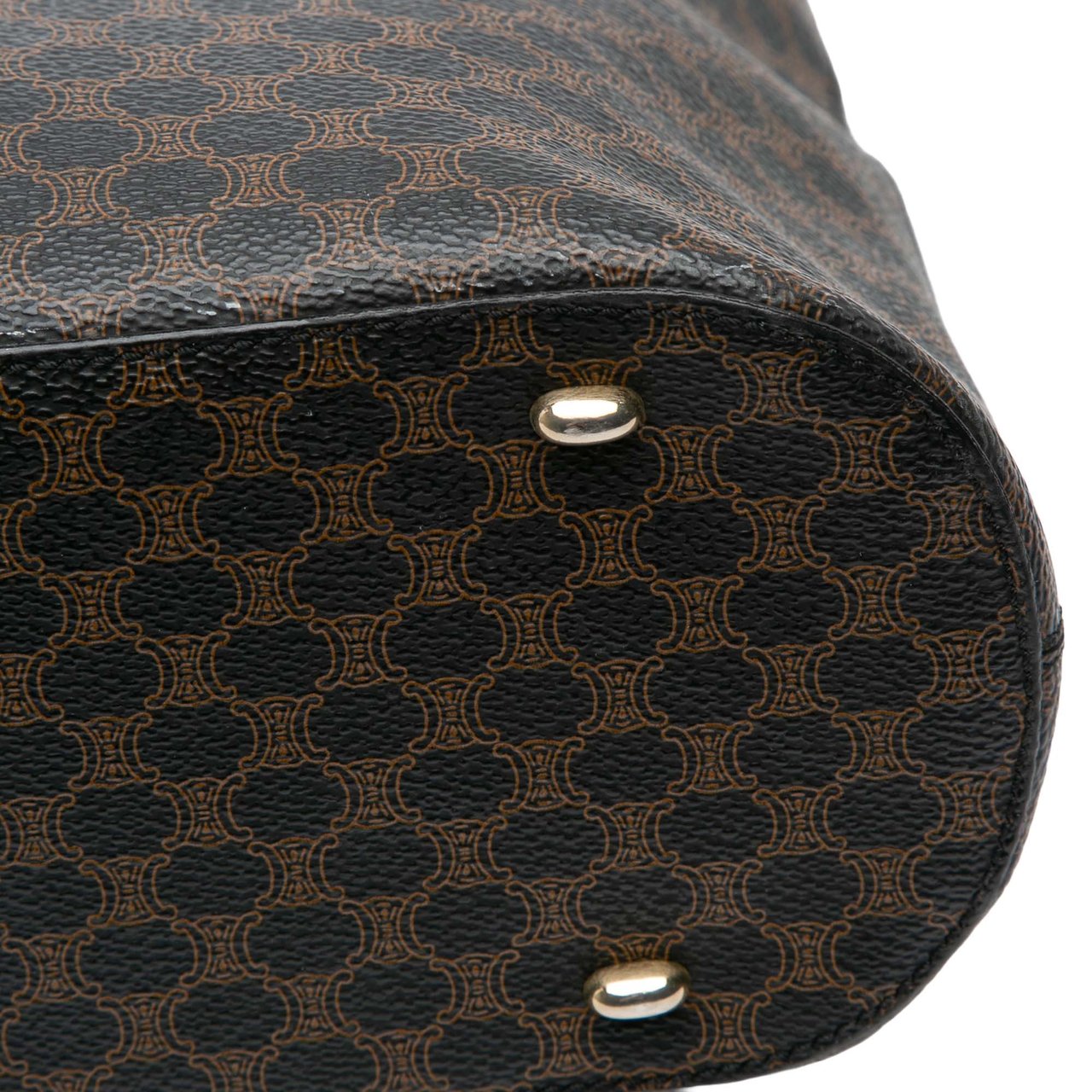 Celine Macadam Coated Canvas Tote Bruin