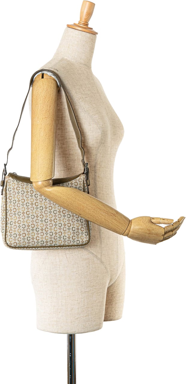 Celine C Macadam Canvas Shoulder Bag Bruin