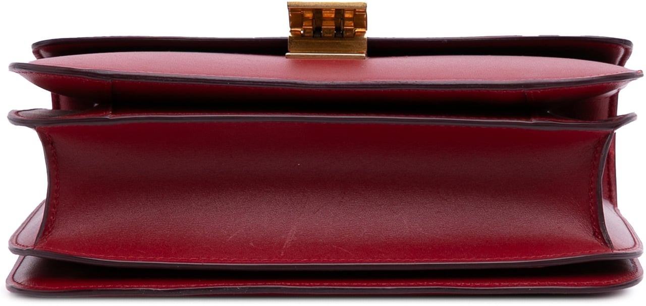 Celine Medium Calfskin Classic Box Rood