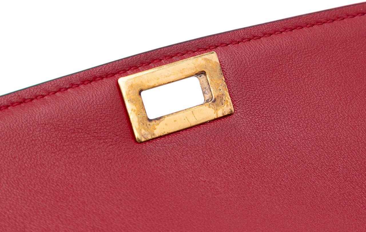 Celine Medium Calfskin Classic Box Rood