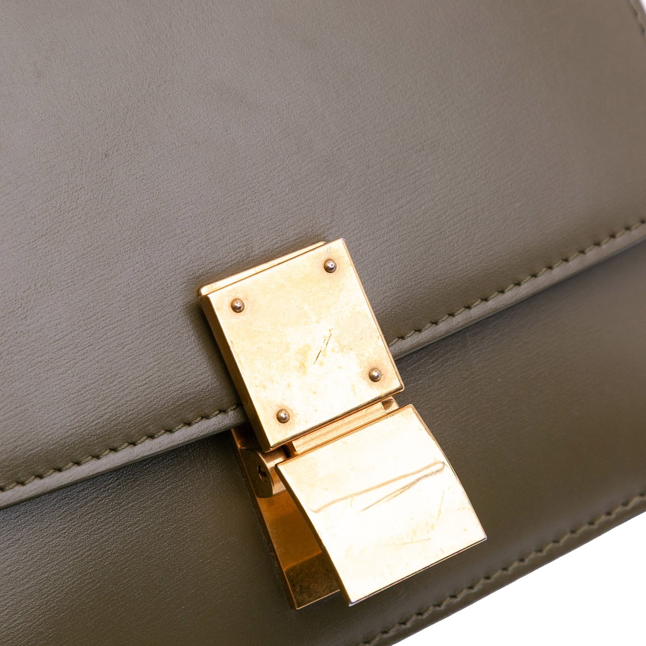 Celine Small Calfskin Classic Box Bruin