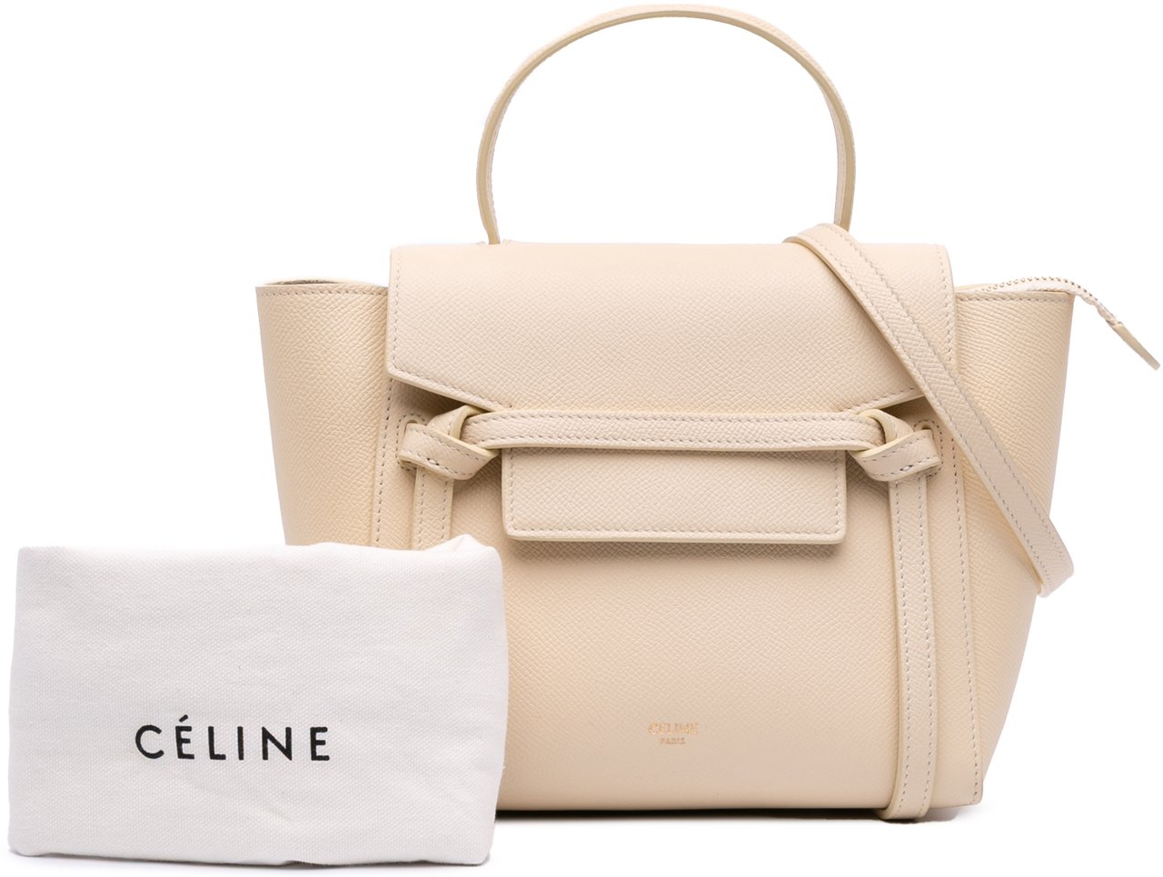 Celine Nano Grained Calfskin Belt Bag Bruin