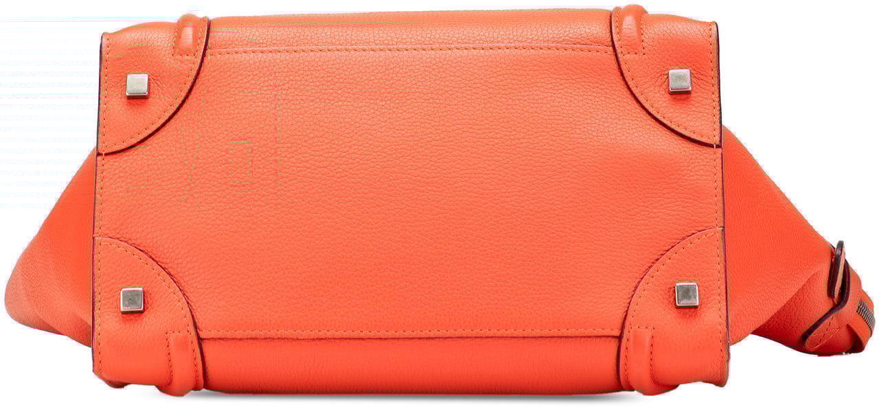 Celine Mini Leather Luggage Tote Oranje