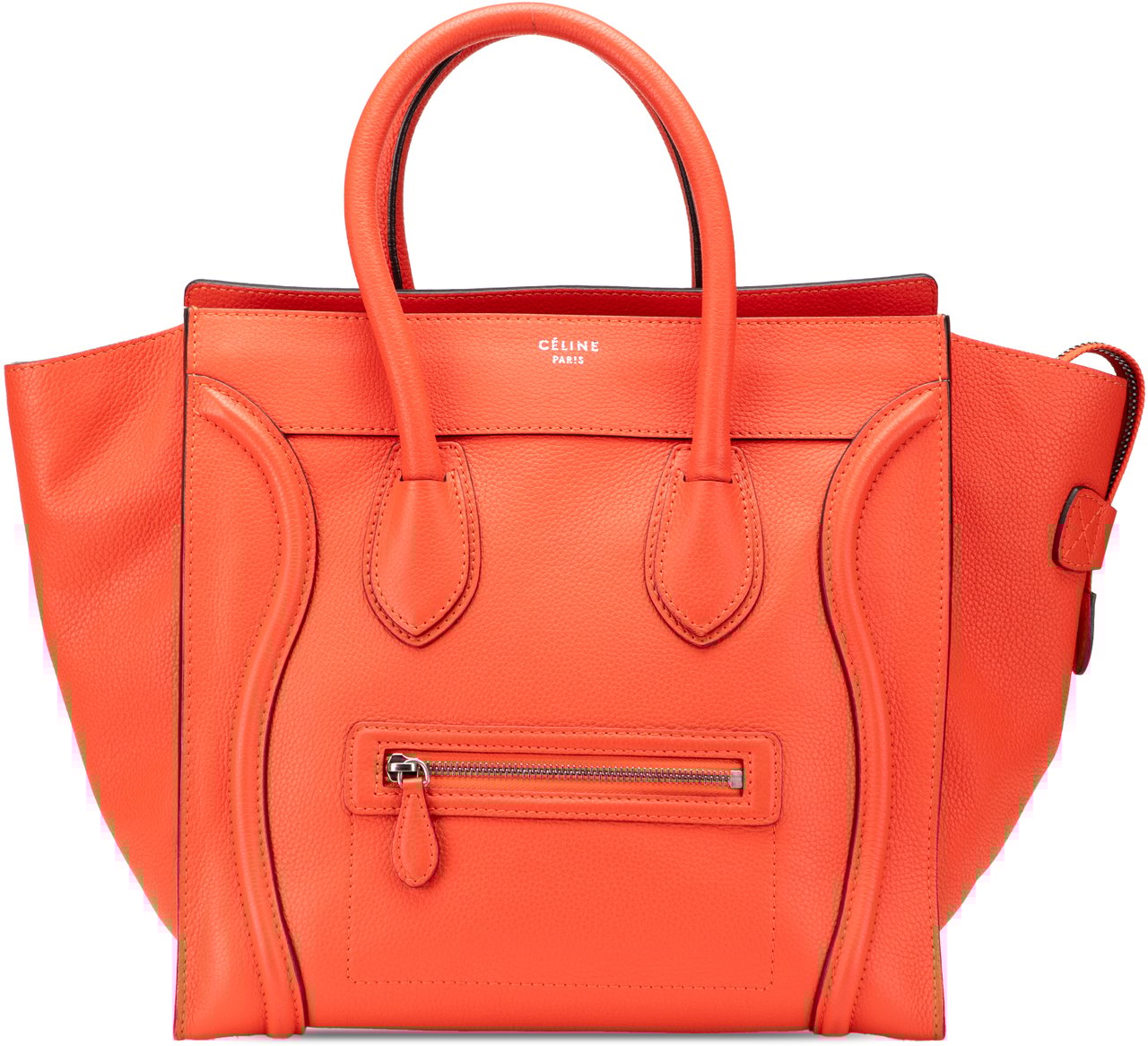 Celine Mini Leather Luggage Tote Oranje