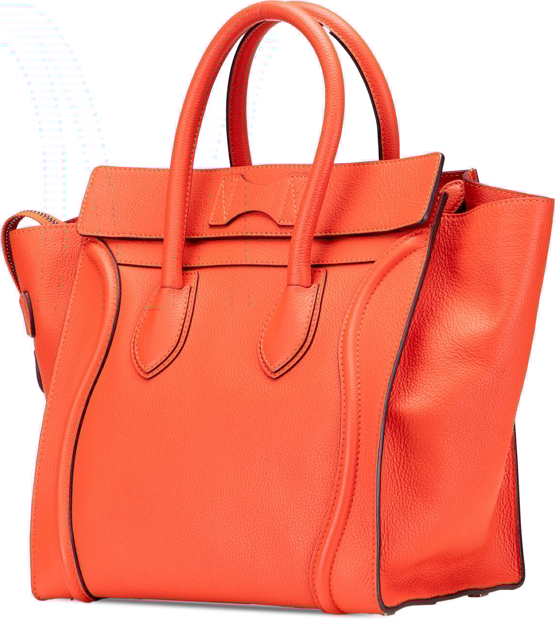 Celine Mini Leather Luggage Tote Oranje