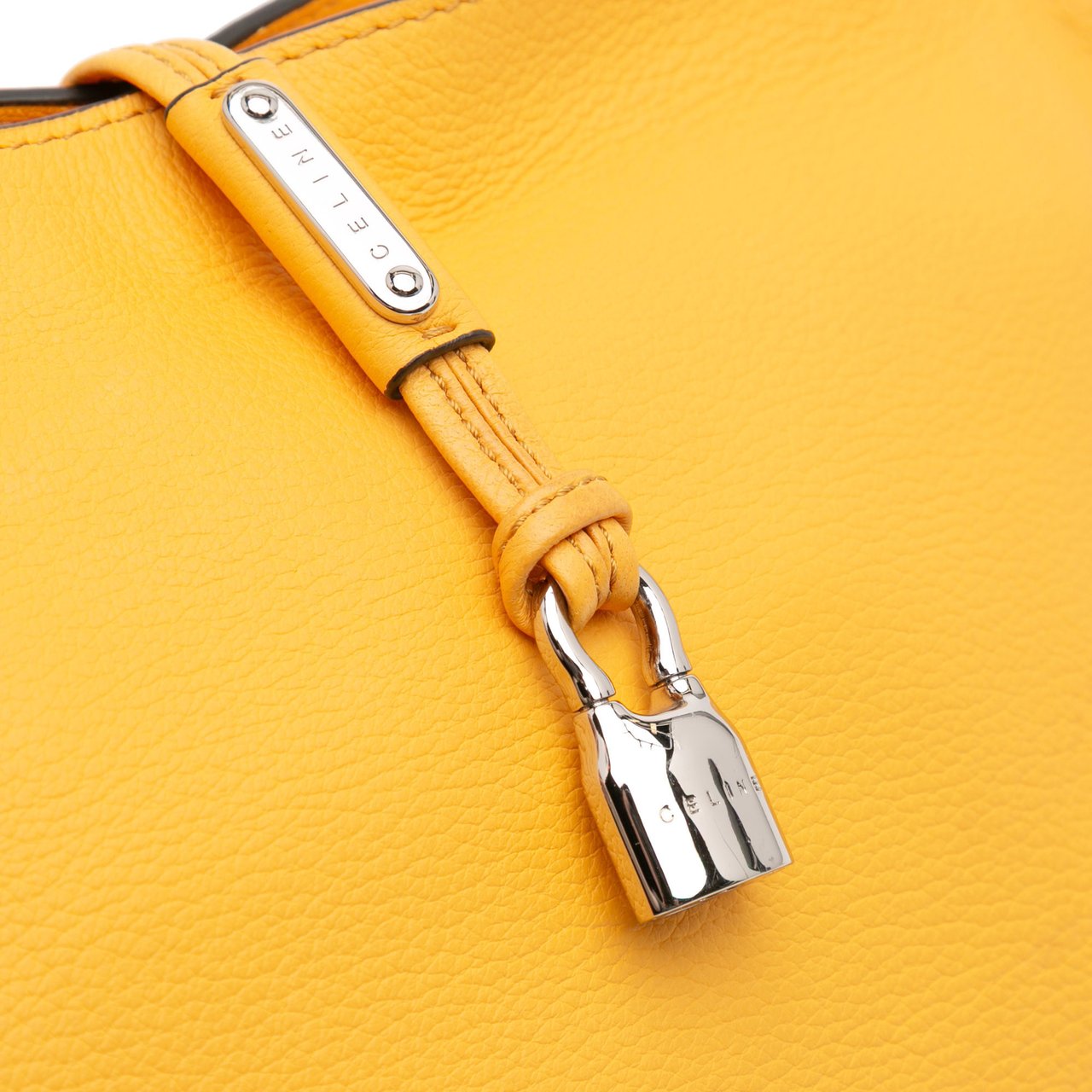 Celine Leather Bittersweet Hobo Geel