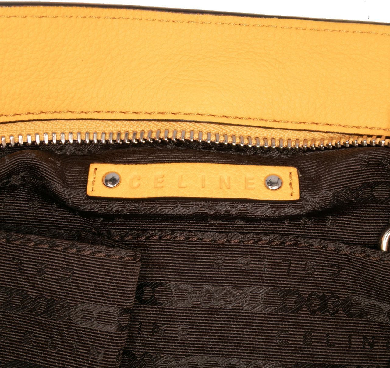 Celine Leather Bittersweet Hobo Geel