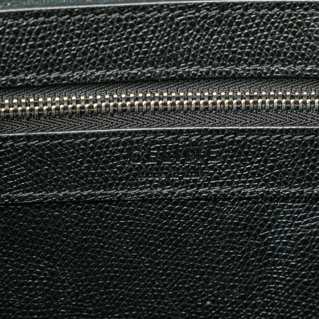 Celine Small Grained Calfskin Vertical Cabas Satchel Zwart