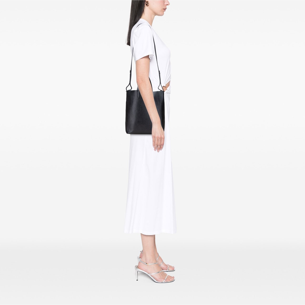 Celine Small Grained Calfskin Vertical Cabas Satchel Zwart