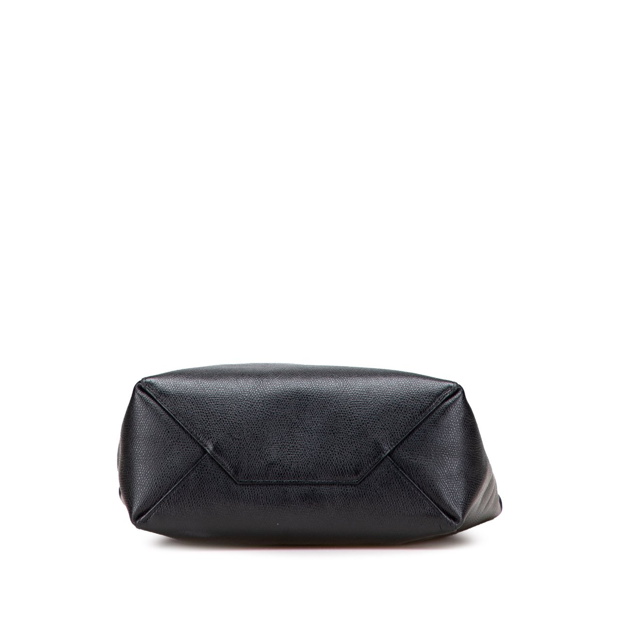 Celine Small Grained Calfskin Vertical Cabas Satchel Zwart