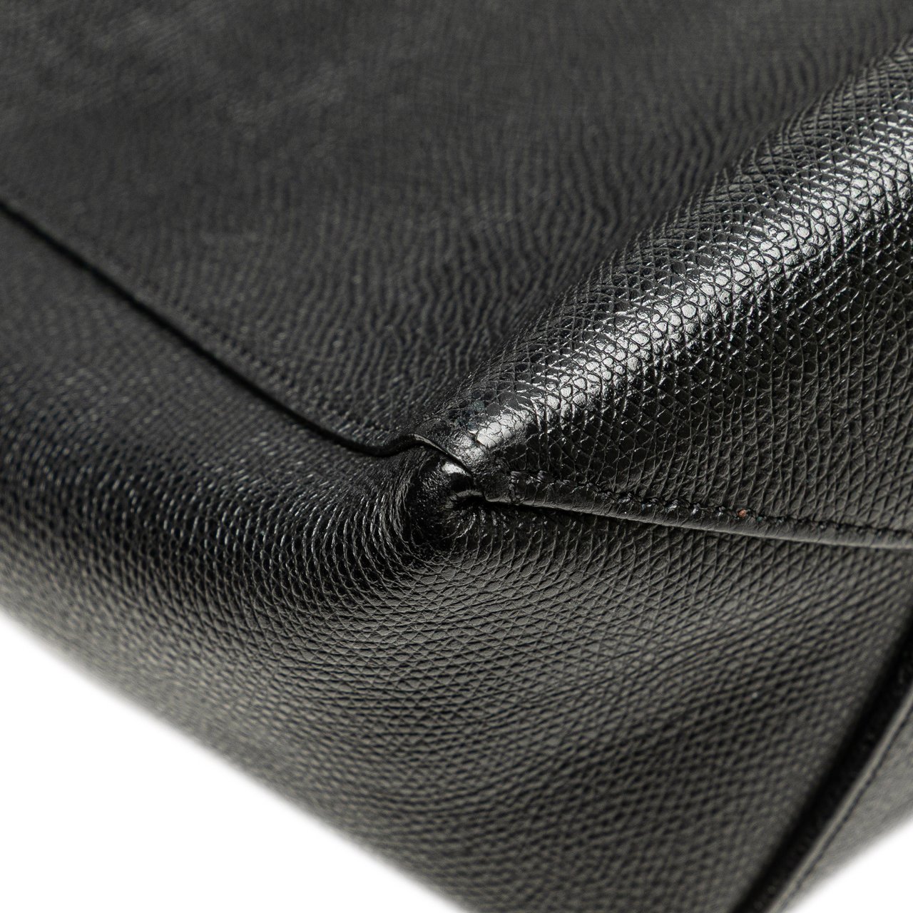 Celine Small Grained Calfskin Vertical Cabas Satchel Zwart