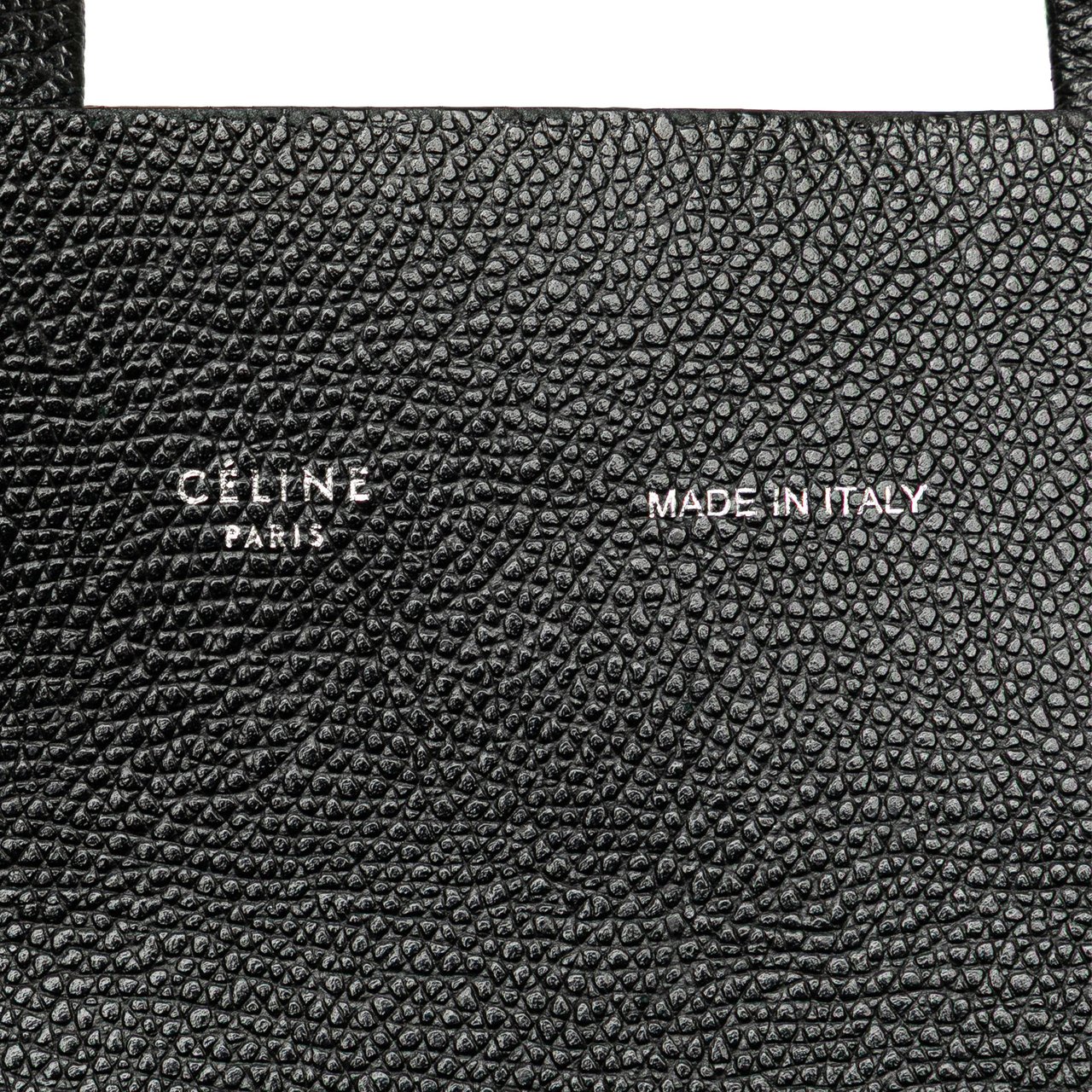 Celine Small Grained Calfskin Vertical Cabas Satchel Zwart