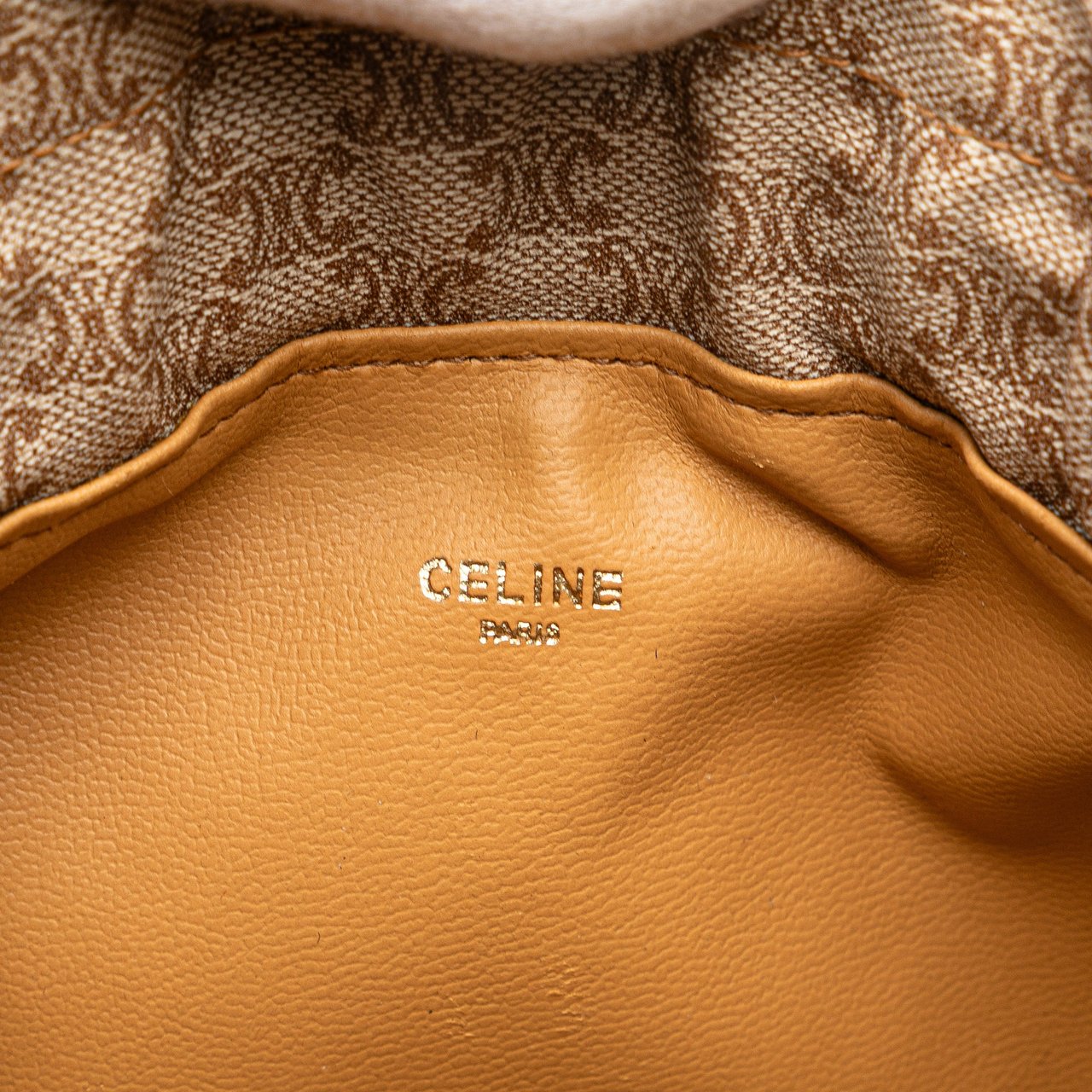 Celine Macadam Canvas Pouch Bruin