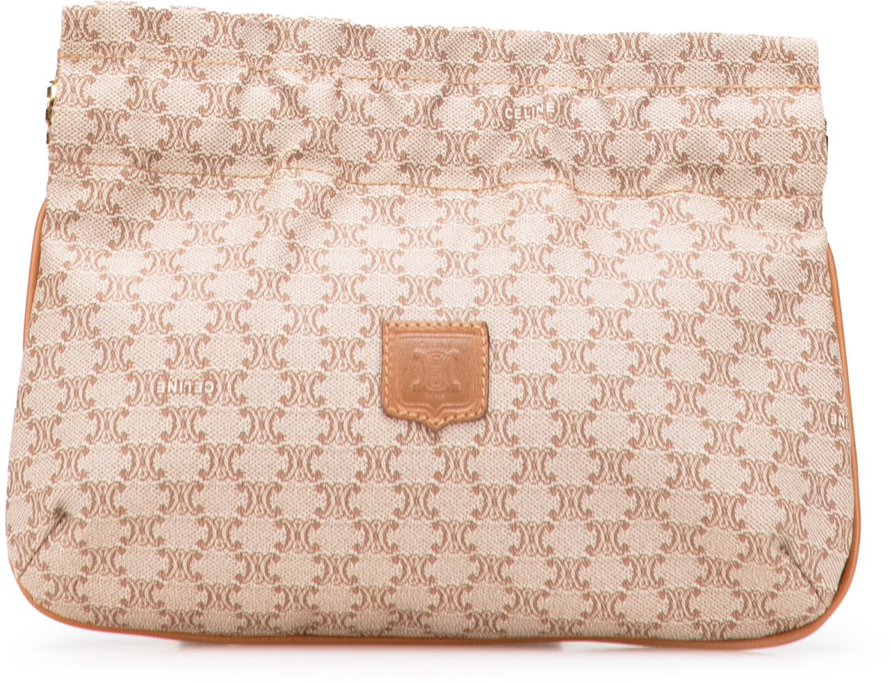 Celine Macadam Canvas Pouch Bruin