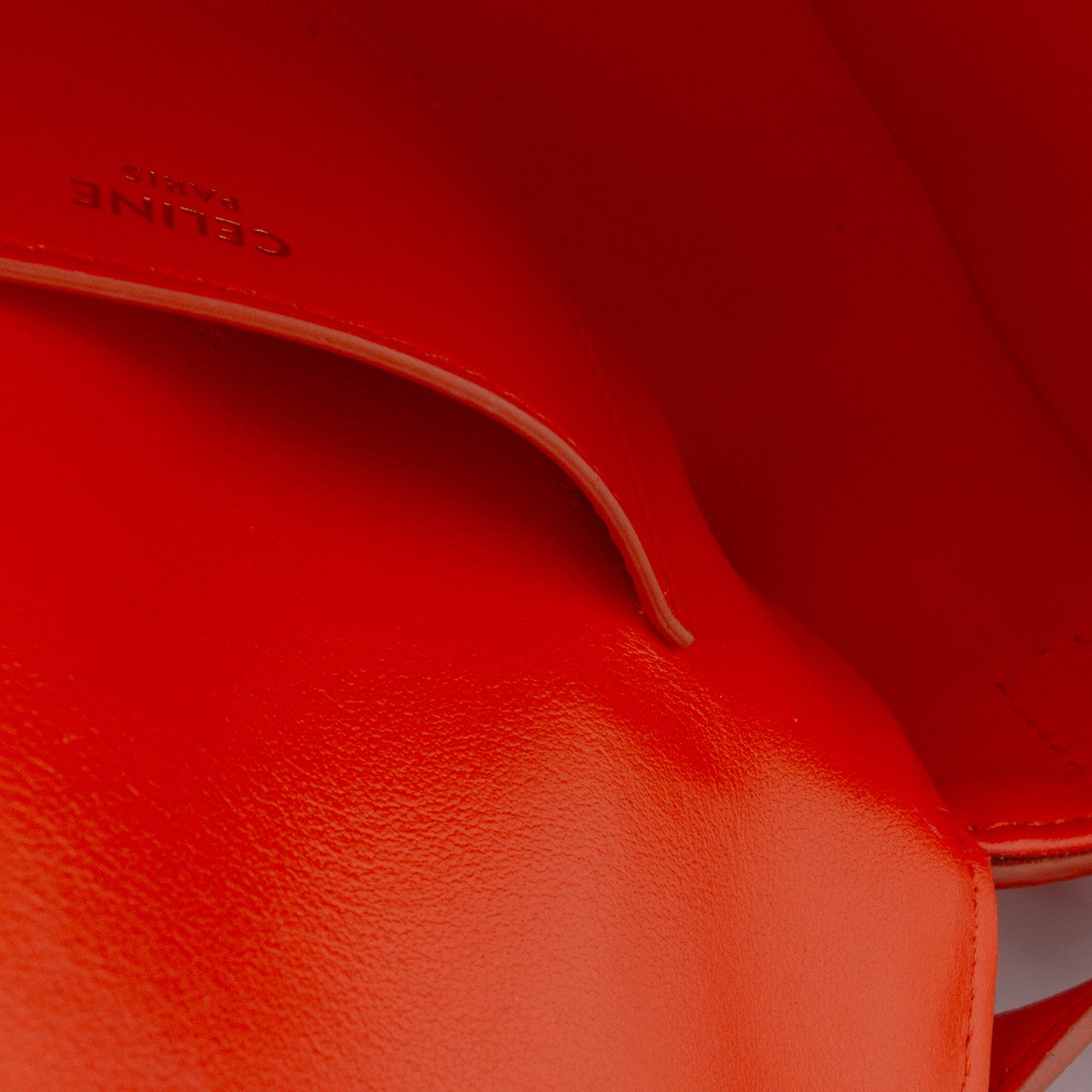 Celine Smooth Calfskin Tabou Clutch on Strap Oranje