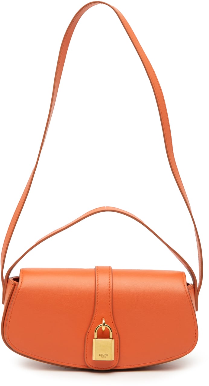 Celine Smooth Calfskin Tabou Clutch on Strap Oranje