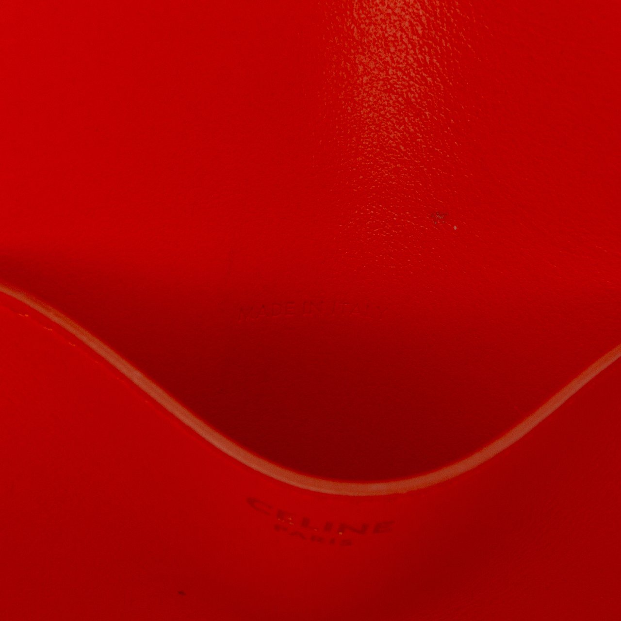 Celine Smooth Calfskin Tabou Clutch on Strap Oranje