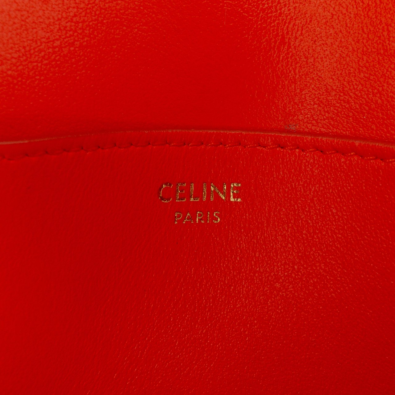 Celine Smooth Calfskin Tabou Clutch on Strap Oranje