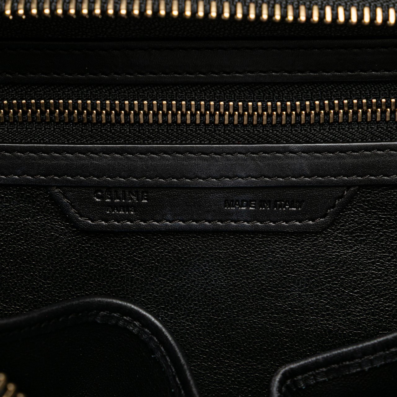 Celine Micro Tricolor Leather Luggage Tote Wit