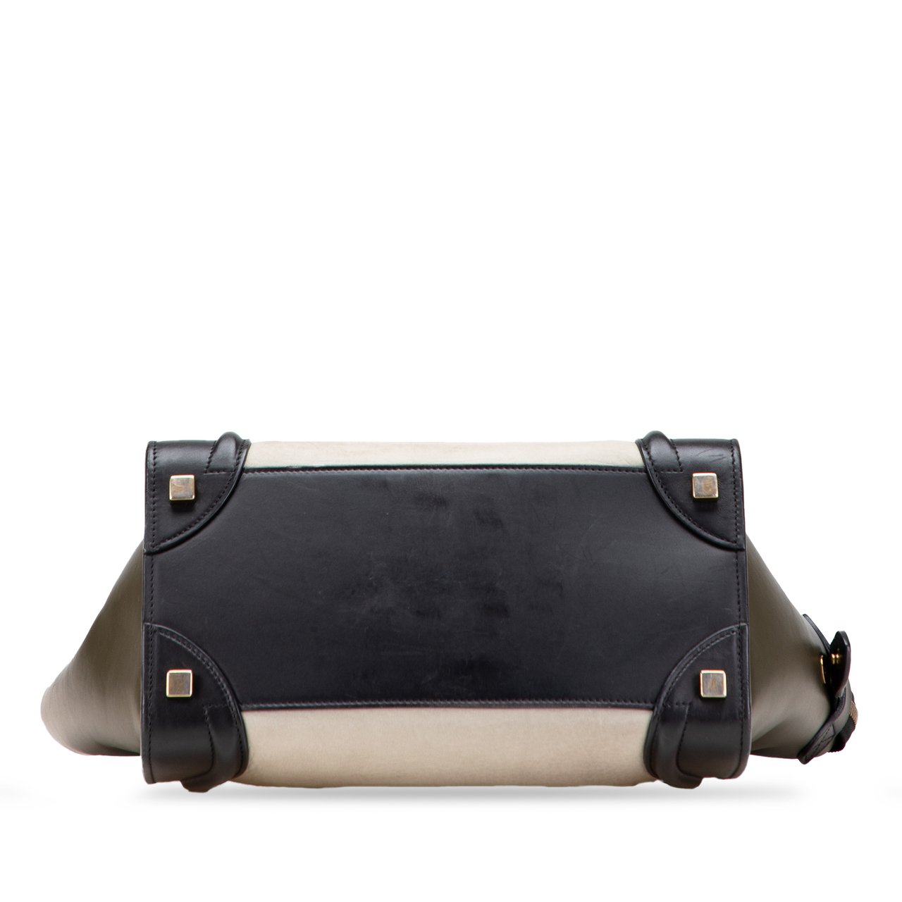 Celine Micro Tricolor Leather Luggage Tote Wit