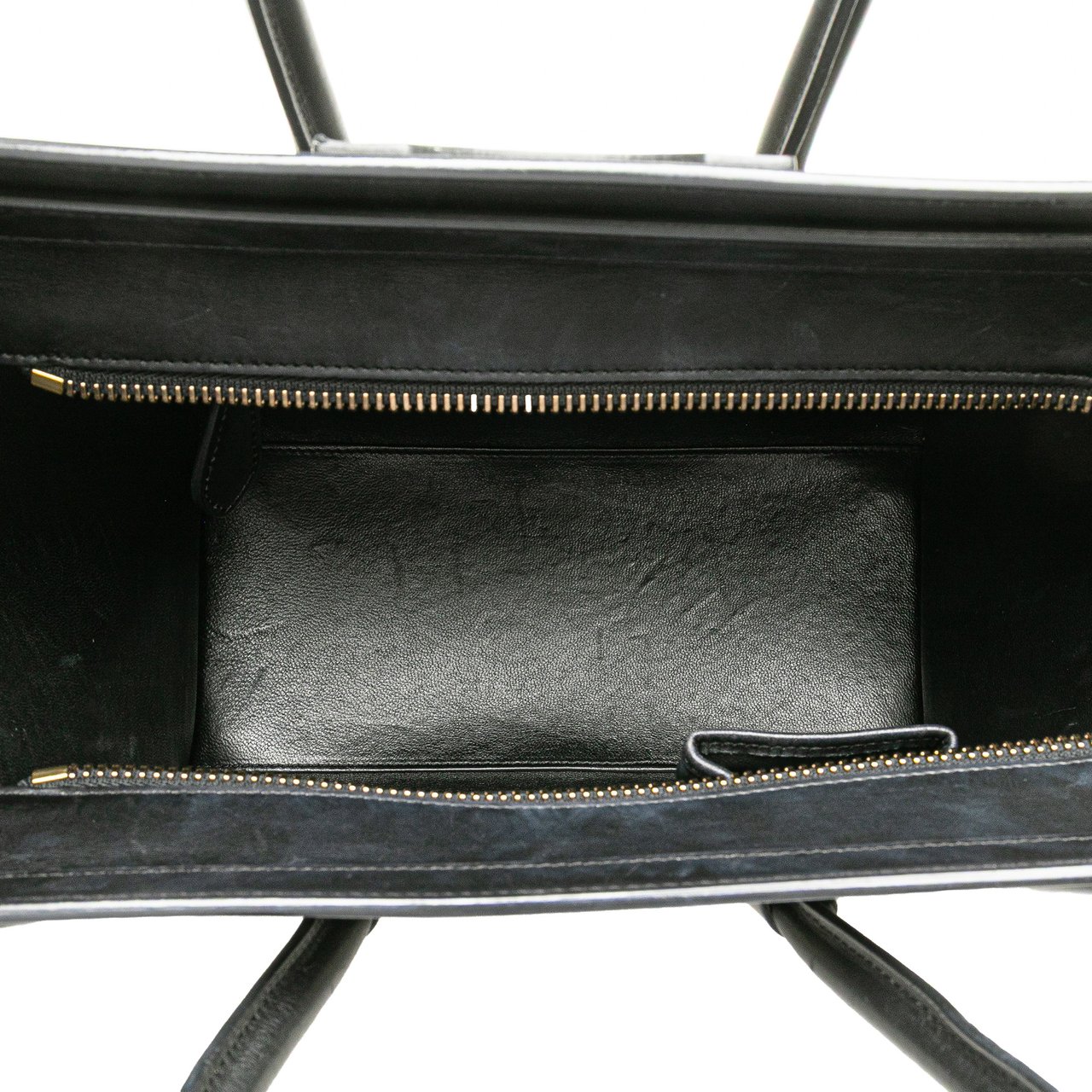 Celine Micro Tricolor Leather Luggage Tote Wit