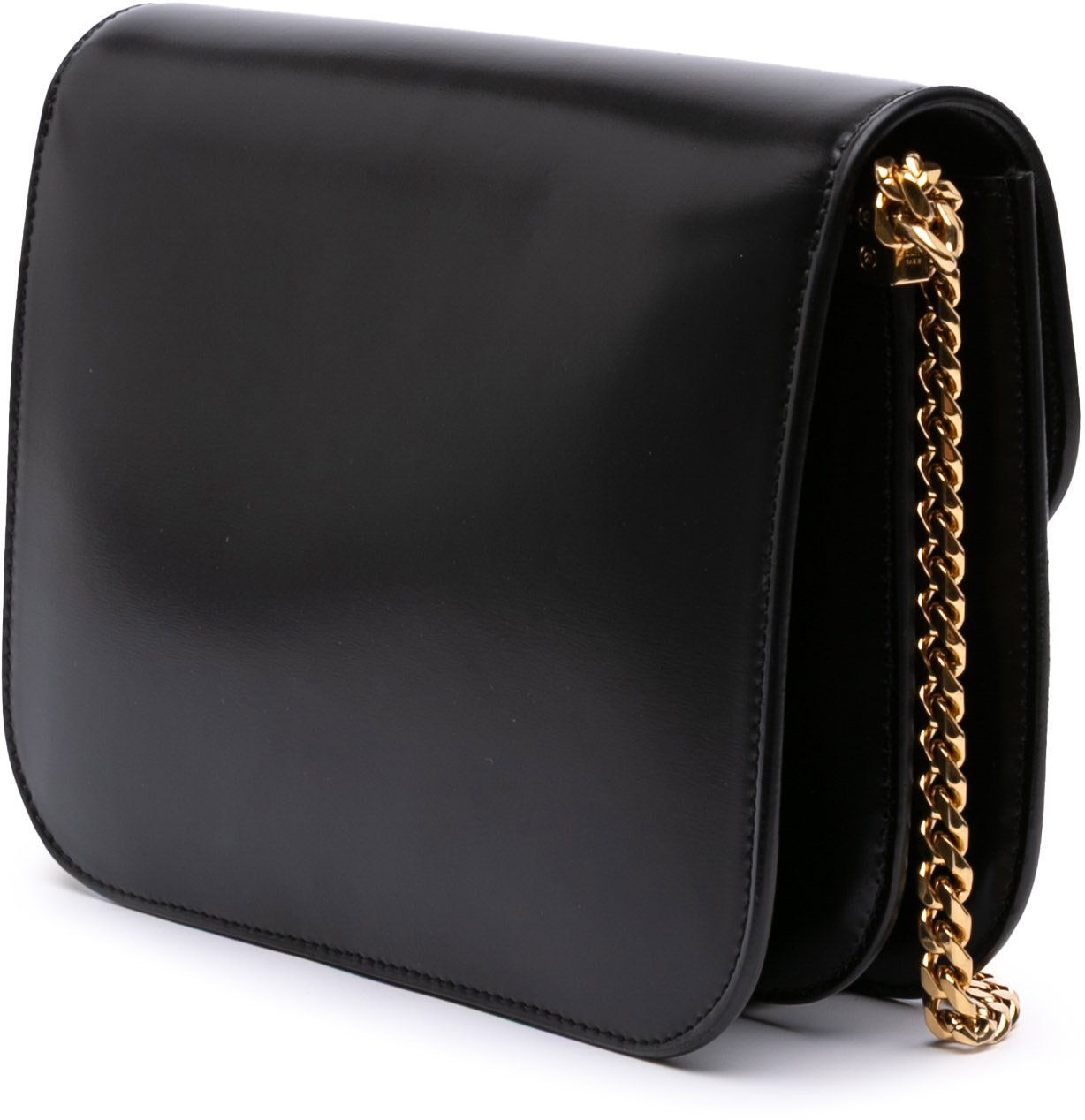 Celine Shiny Calfskin College Triomphe Zwart