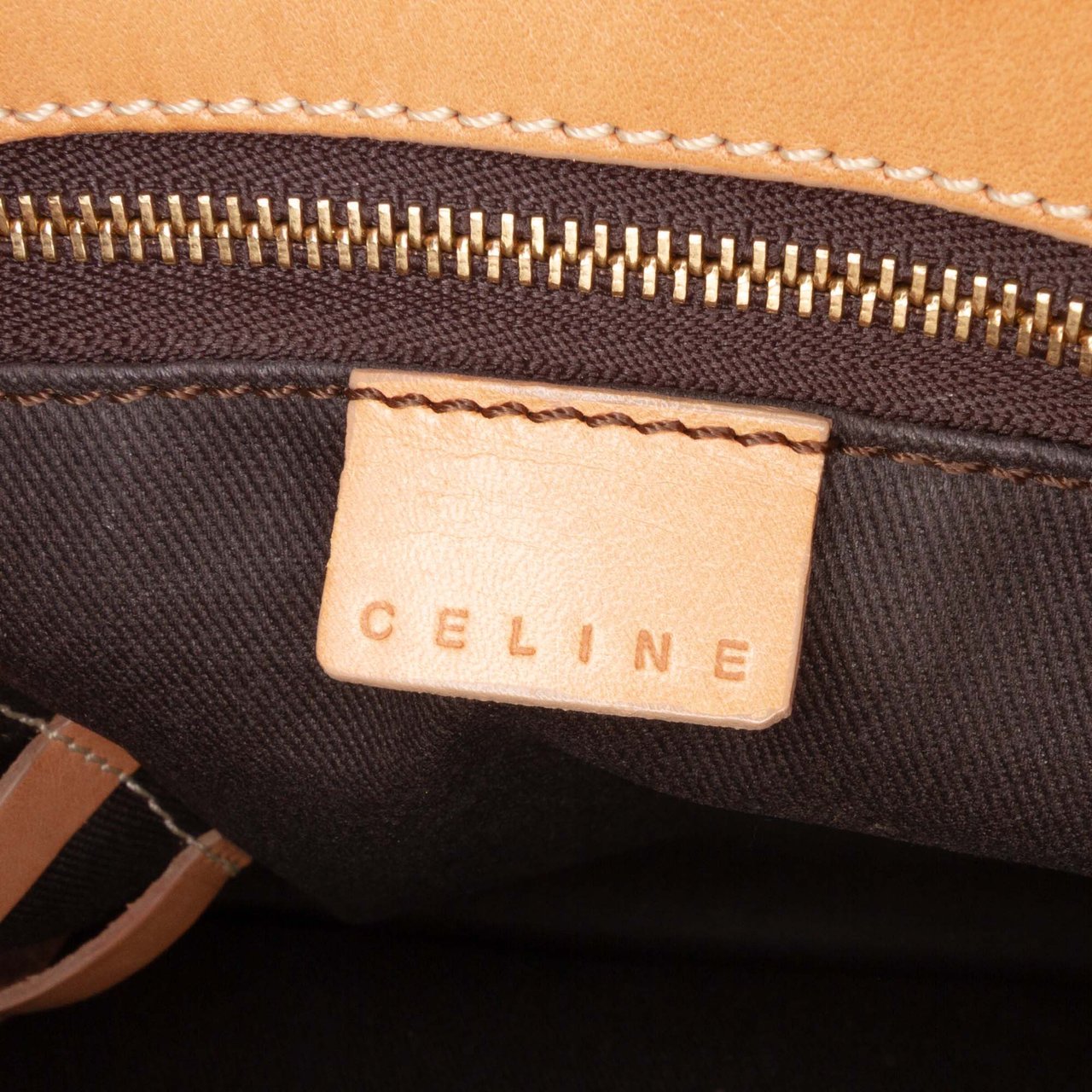 Celine Macadam Coated Canvas Tote Bruin