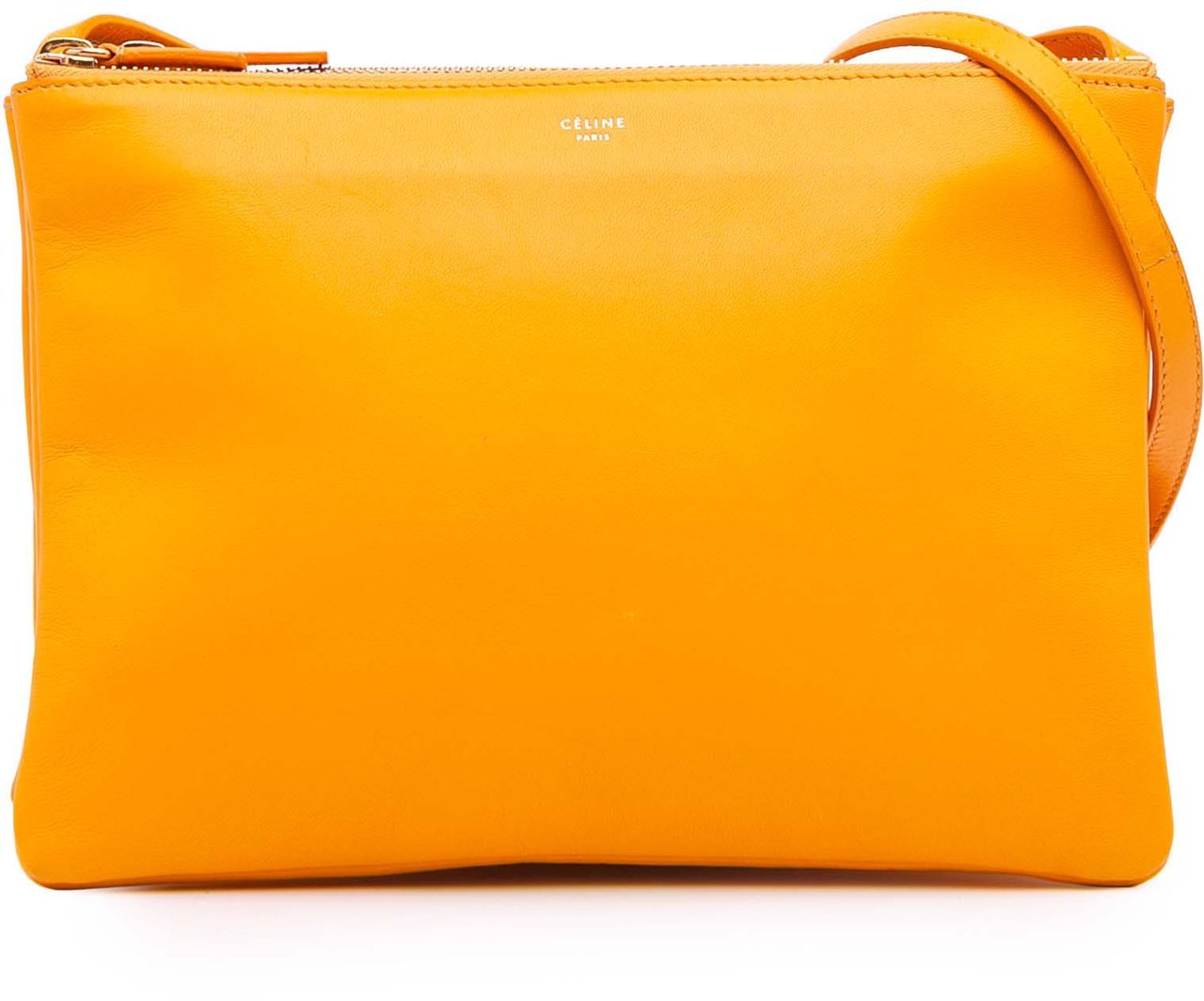 Celine Large Lambskin Trio Crossbody Oranje