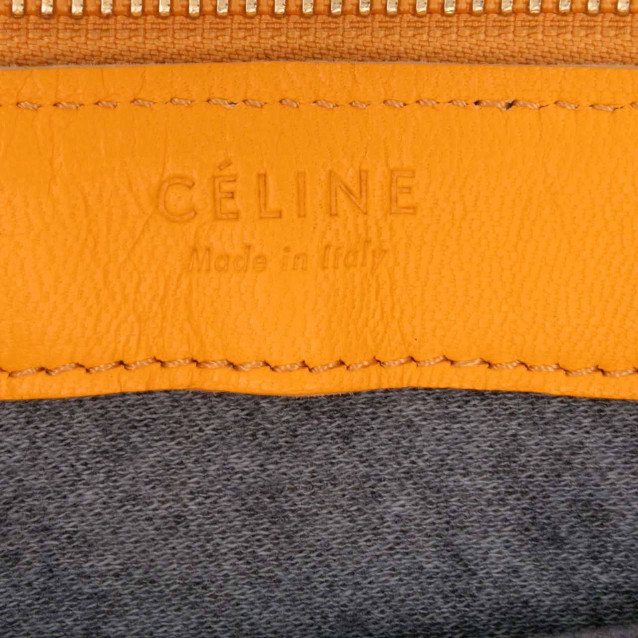 Celine Large Lambskin Trio Crossbody Oranje