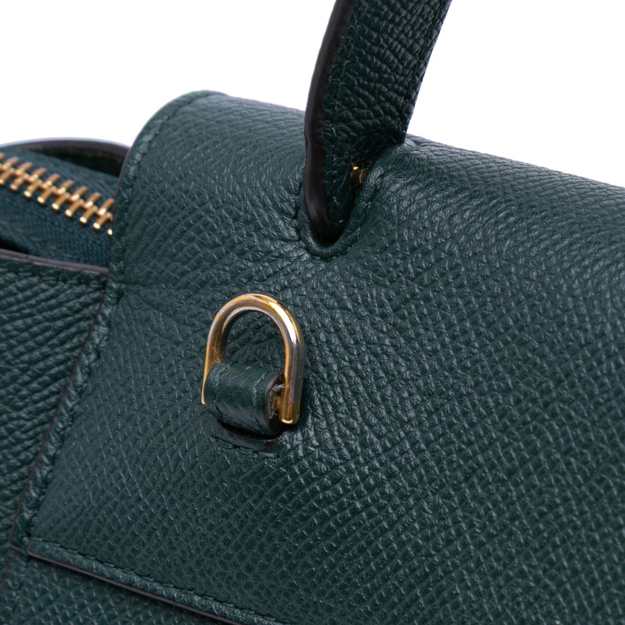 Celine Nano Grained Calfskin Belt Bag Groen