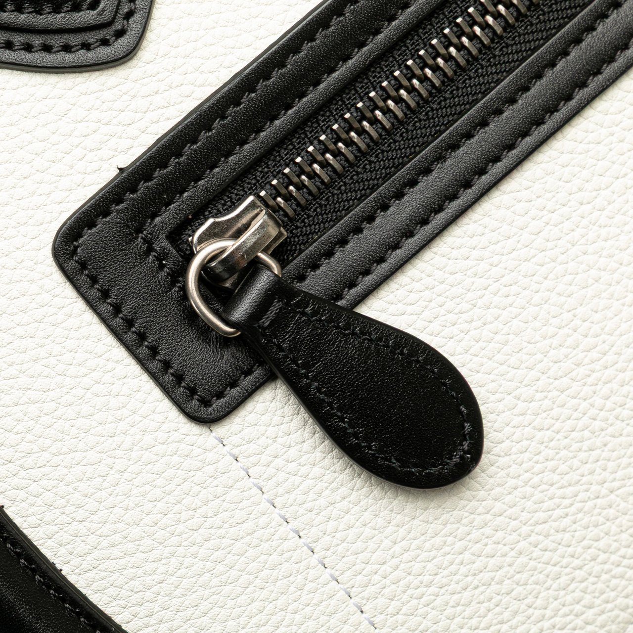 Celine Micro Tricolor Nubuck and Calfskin Luggage Tote Wit