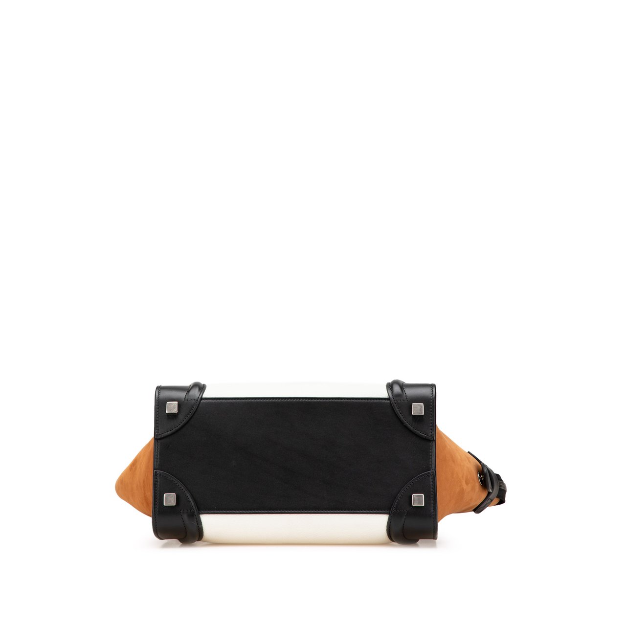 Celine Micro Tricolor Nubuck and Calfskin Luggage Tote Wit