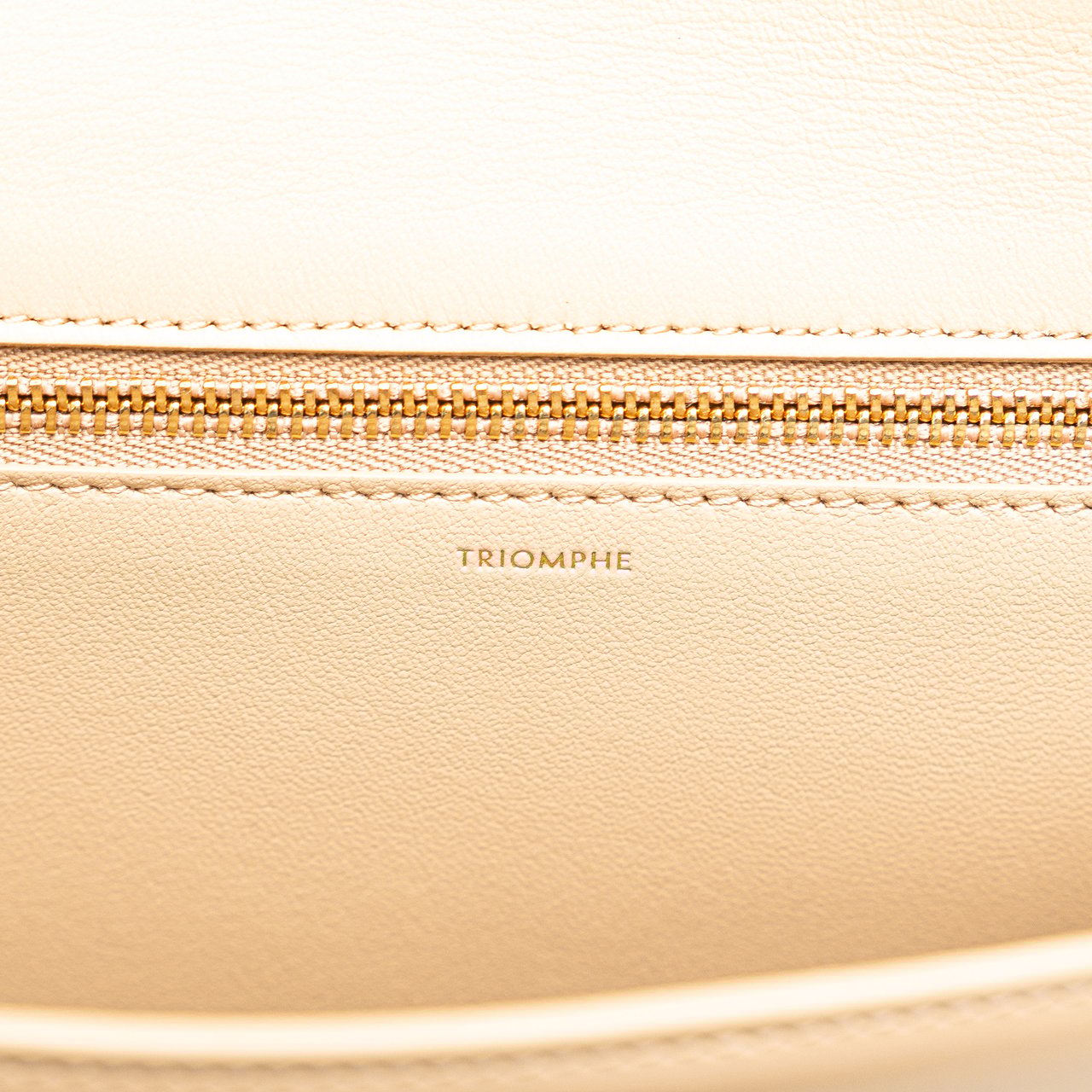 Celine Teen Shiny Calfskin Triomphe Besace Clea Chain Crossbody Bruin