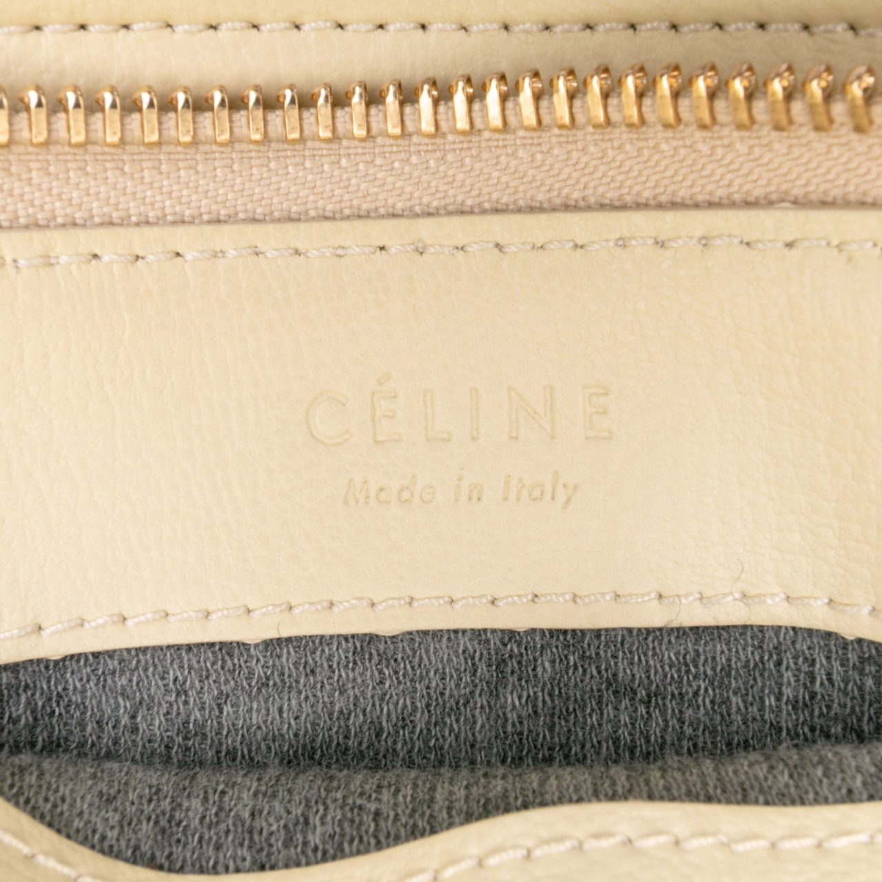 Celine Large Lambskin Trio Crossbody Bruin
