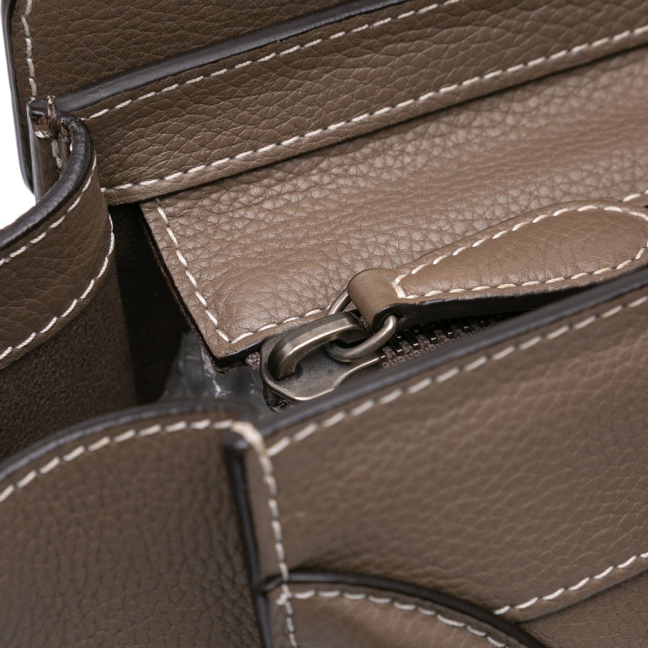 Celine Micro Leather Luggage Tote Bruin
