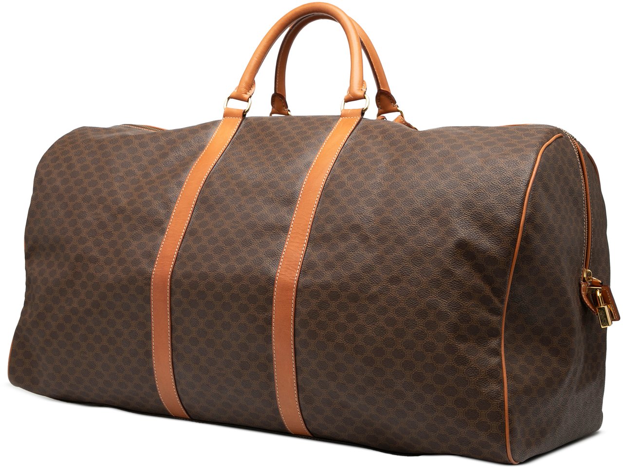 Celine Macadam Coated Canvas Travel Bag Bruin
