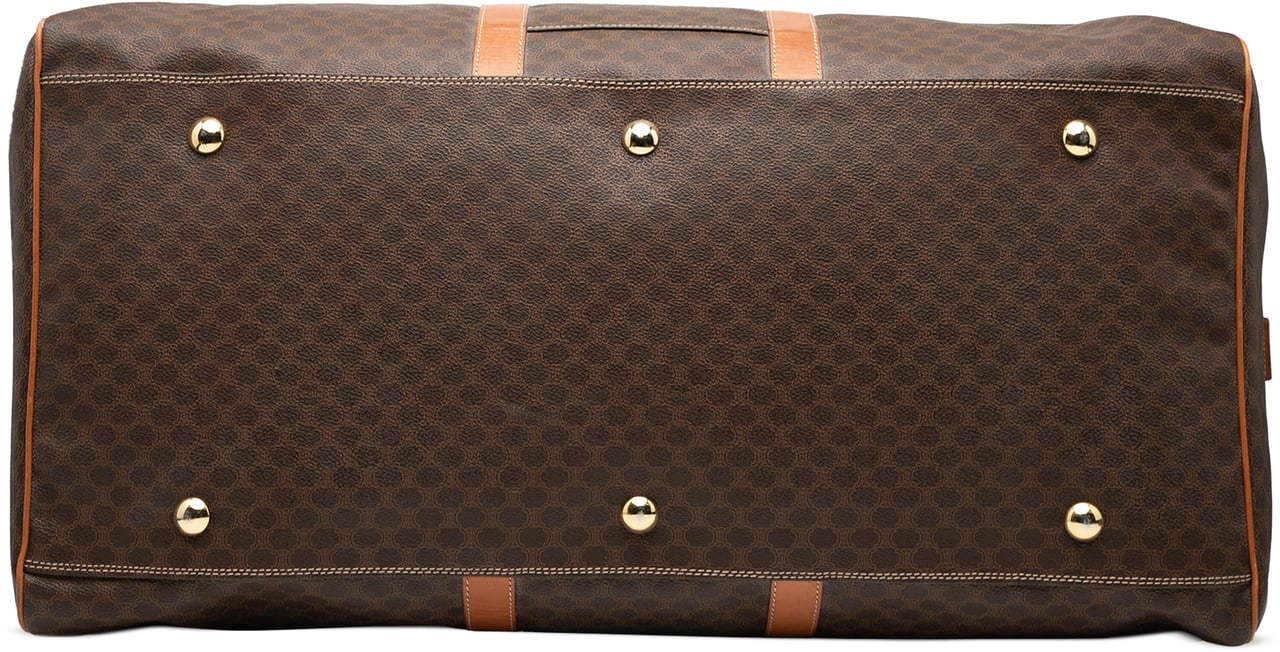 Celine Macadam Coated Canvas Travel Bag Bruin