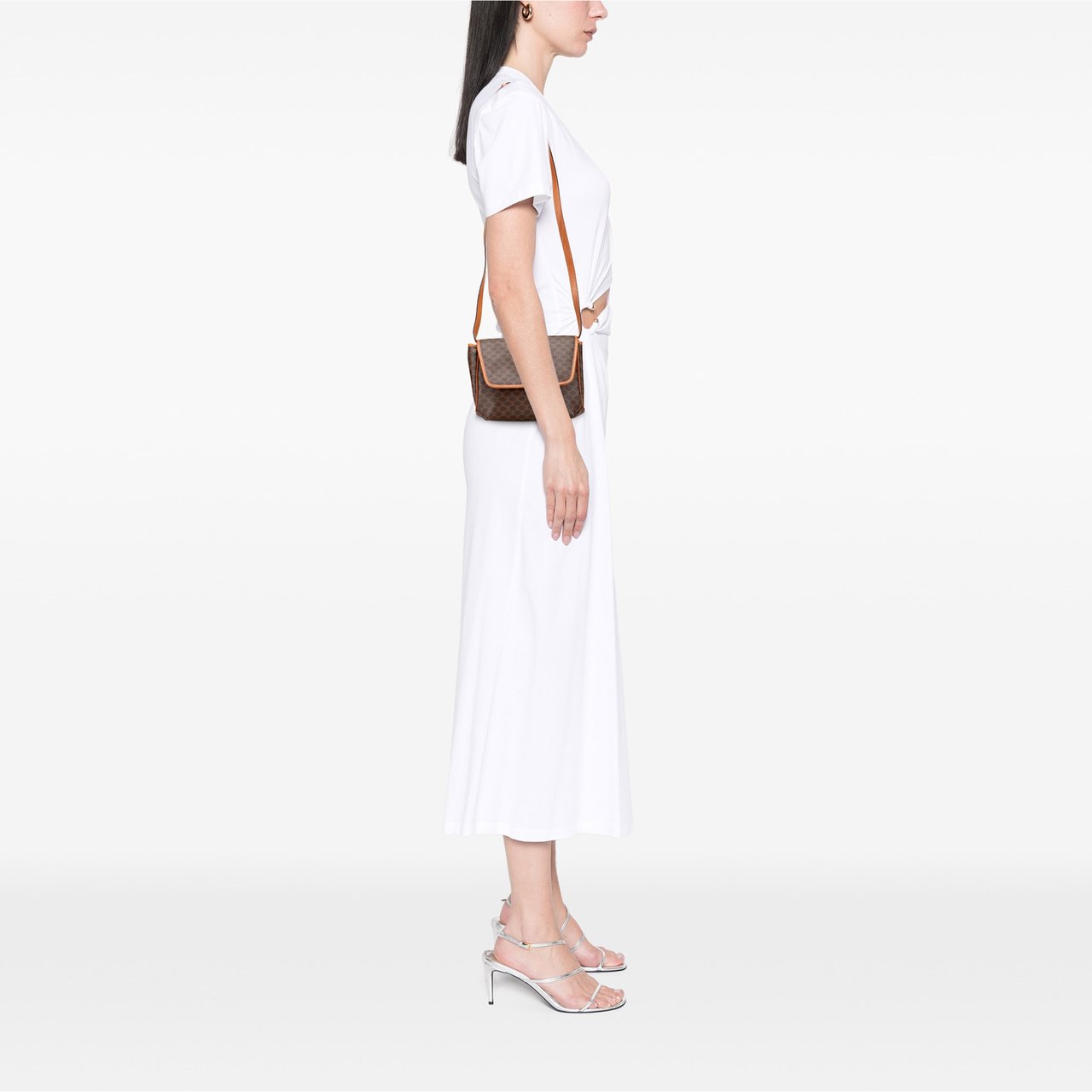 Celine Macadam Coated Canvas Crossbody Bruin