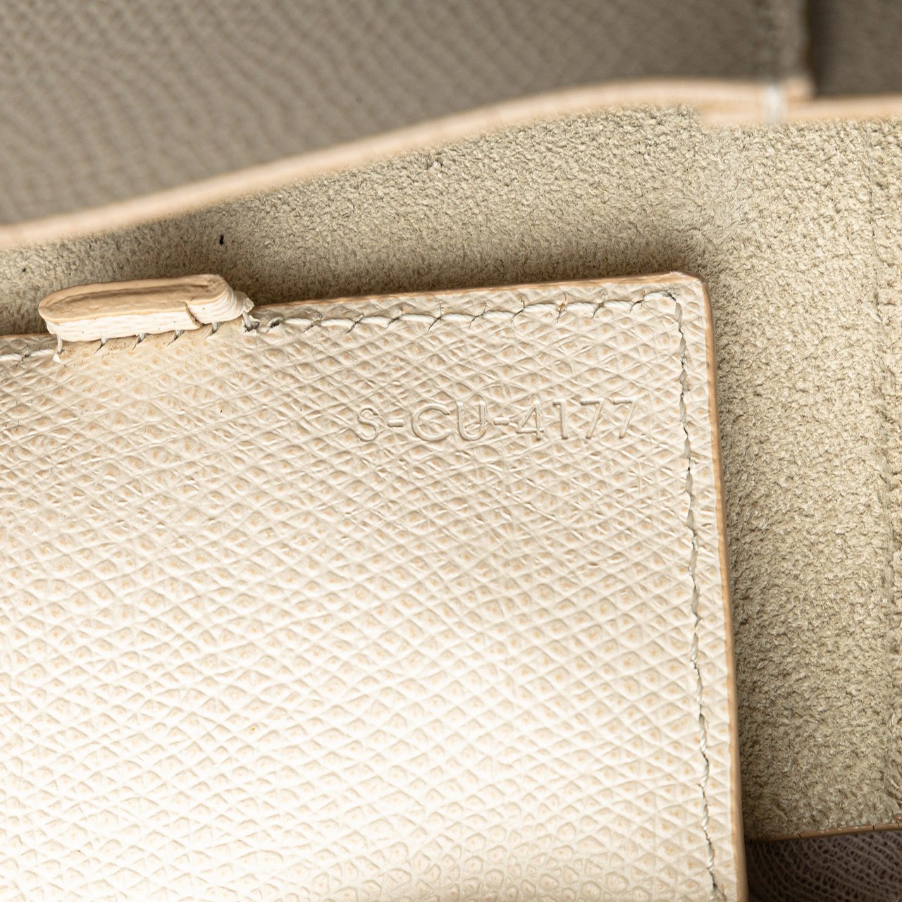 Celine Small Bicolor Leather Vertical Cabas Wit