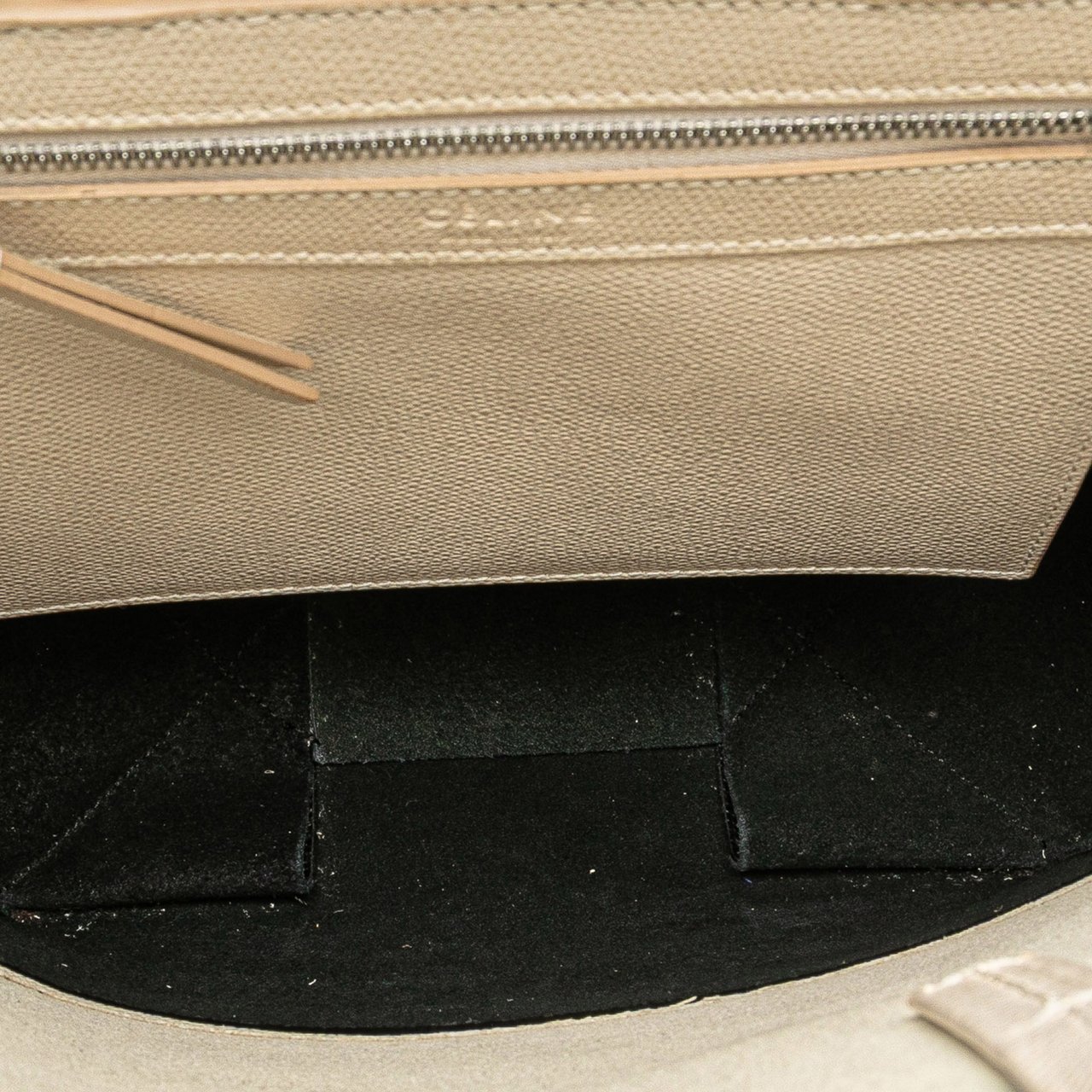 Celine Small Bicolor Leather Vertical Cabas Wit