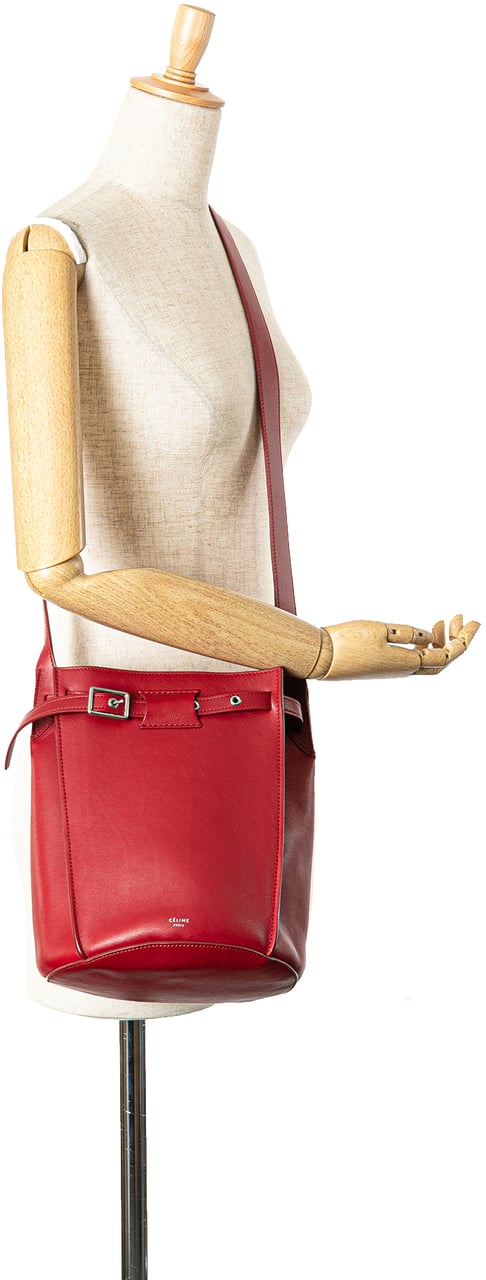 Celine Leather Big Bag Bucket Crossbody Rood